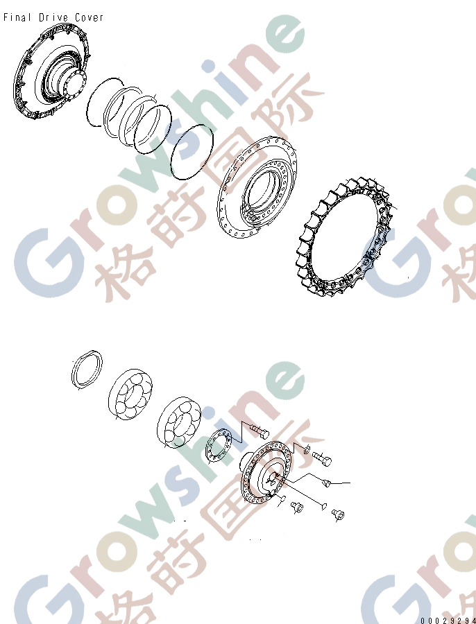 154-27-71630 Sprocket segments for Dozer D85 D85EX (9pcs)