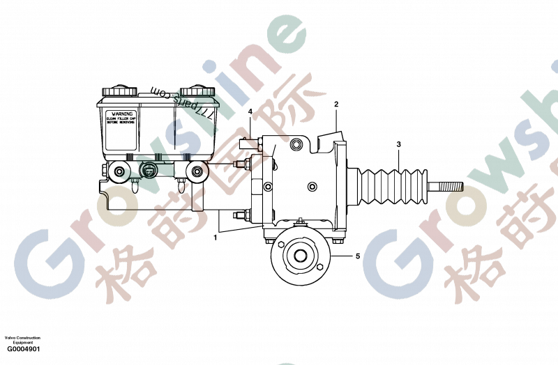 VOE12724047 -  Master Cylinder for Motor Grader - ORG