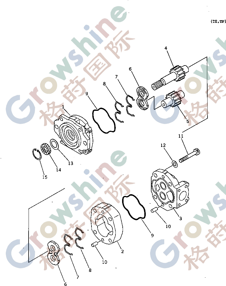 Excavator Hydraulic Pump WA380-3 WA350-3X for D60P-12-E 705-11-38010 705-11-38011 705-55-34181 705-55-34180
