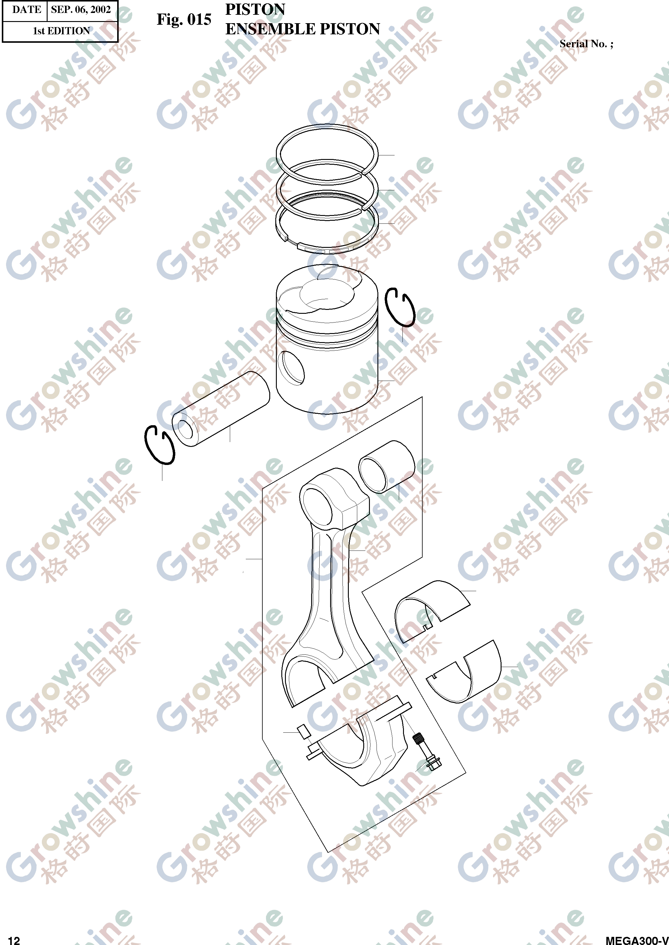 Connecting Rod Assembly 65.02401-6018C 65.02401-6018A 65.02401-6018 for Excavator DL300A DX300LCA Solar 300LC-V 300LL DE08TIS