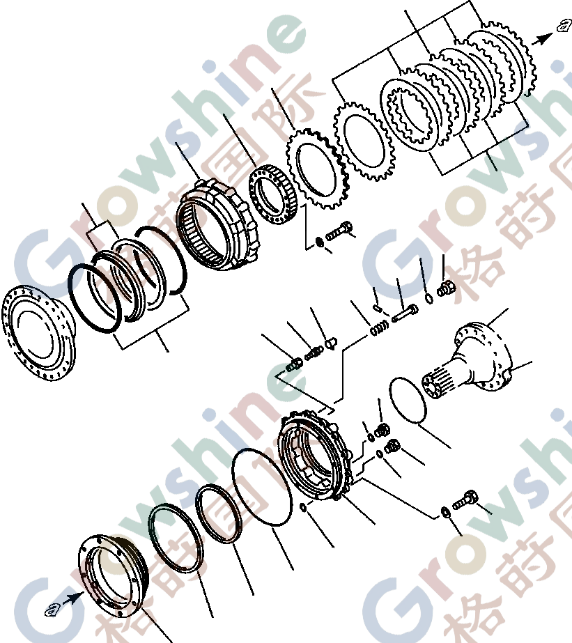 WA420-3 Loader Friction Plate Brake Disc SET 235-25-11360