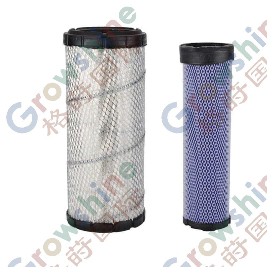 Inner & Outer Air filter model 400414-00097 AF25553 for Doosan Excavator