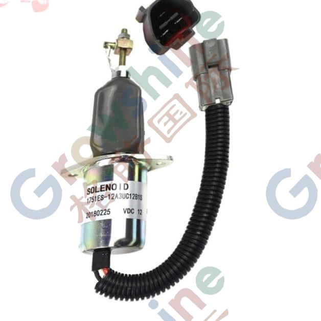 Fuel Shut Off Solenoid 1751ES-12A3UC12B1S SA-4673-S 129953-77811 For Hyundai R60-5 Yanmar Engine 4TNE94 12VDC