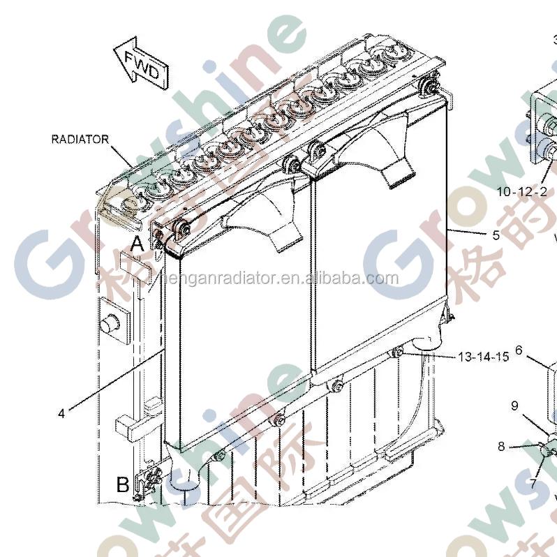 Aftercooler 267-9442 2679442 for Cat D10T Dozer