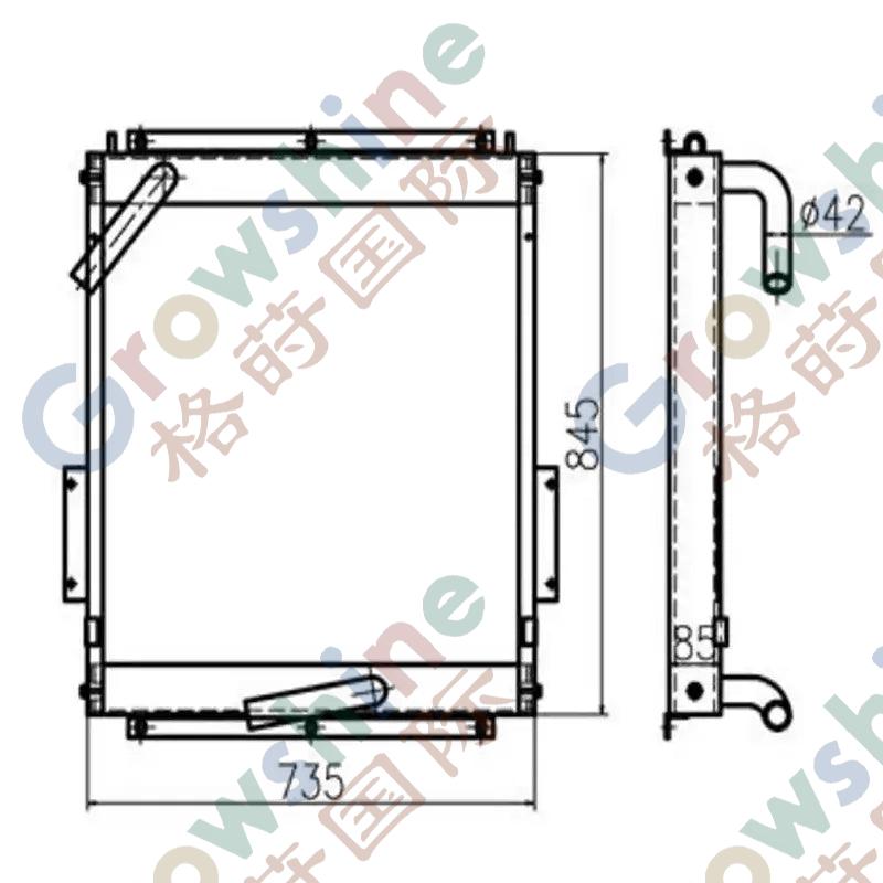 Hydraulic Oil Cooler 7Y2109 for CAT E320  E320L E320N Excavator