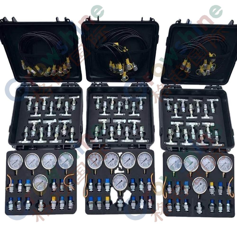 Hydraulic Pressure Gauge Set Diagnostic Test Kits For Excavator Engine Parts
