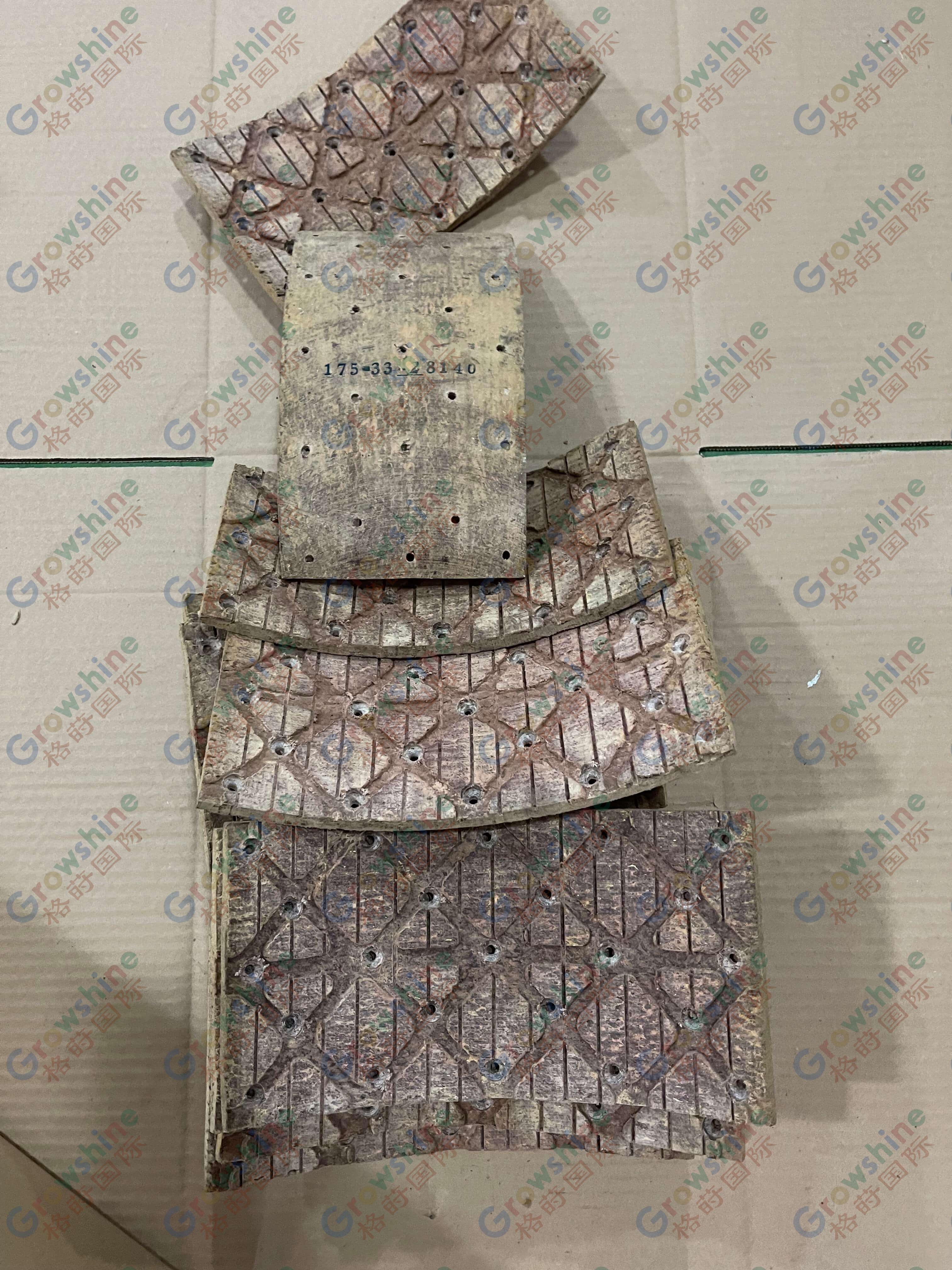 Brake lining 175-33-28130 175-33-28140 for bulldozer d155c-1 d150a-1 d155a-1/2
