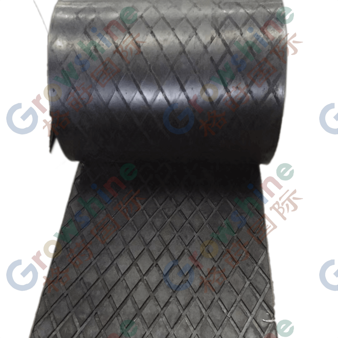 Profiled herringbone rubber conveyor belt, rubber conveyor belt profile and pattern rubber belt