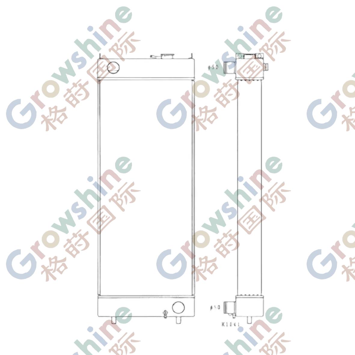 Water Tank Radiator 265-3624 for Cat 320D 323D E320D E325D EXCAVATOR