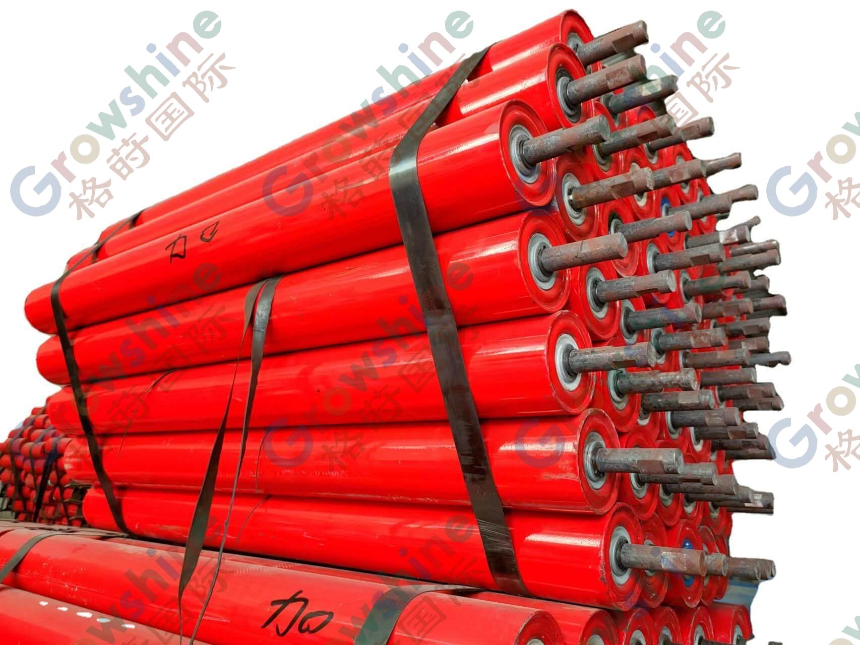 Extended shaft idler for coal mine