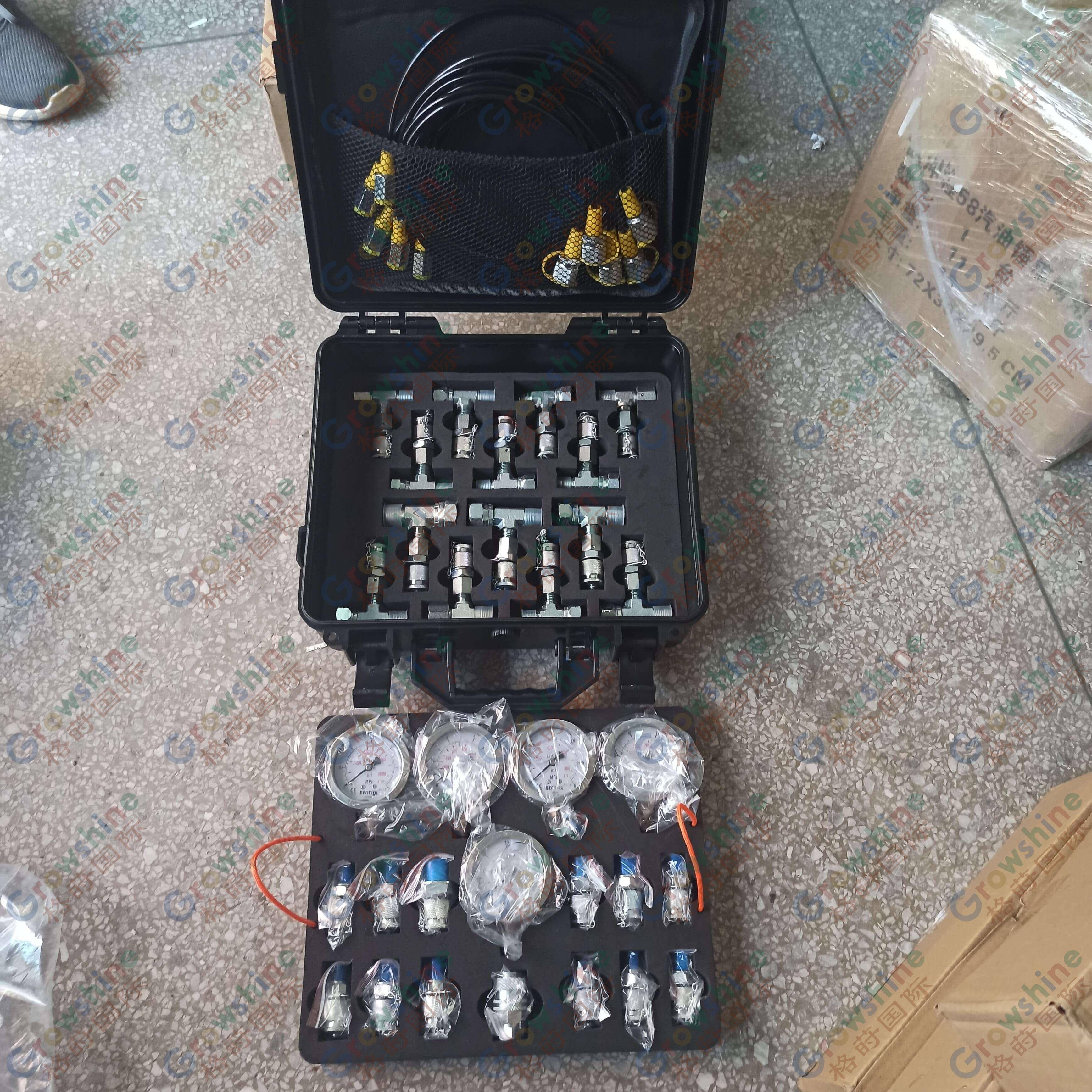 Hydraulic Pressure Gauge Set Diagnostic Test Kits For Excavator Engine Parts