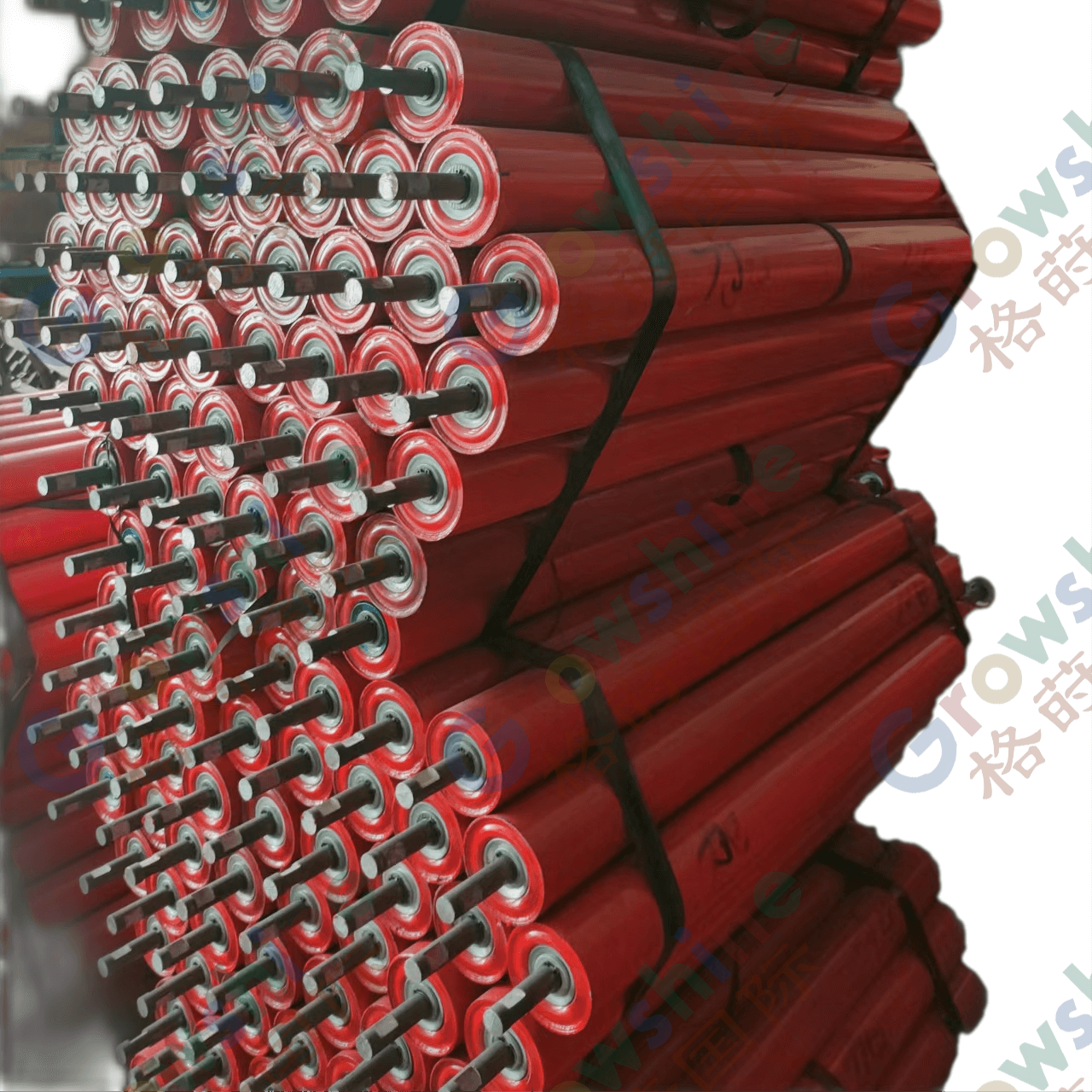 Extended shaft idler for coal mine
