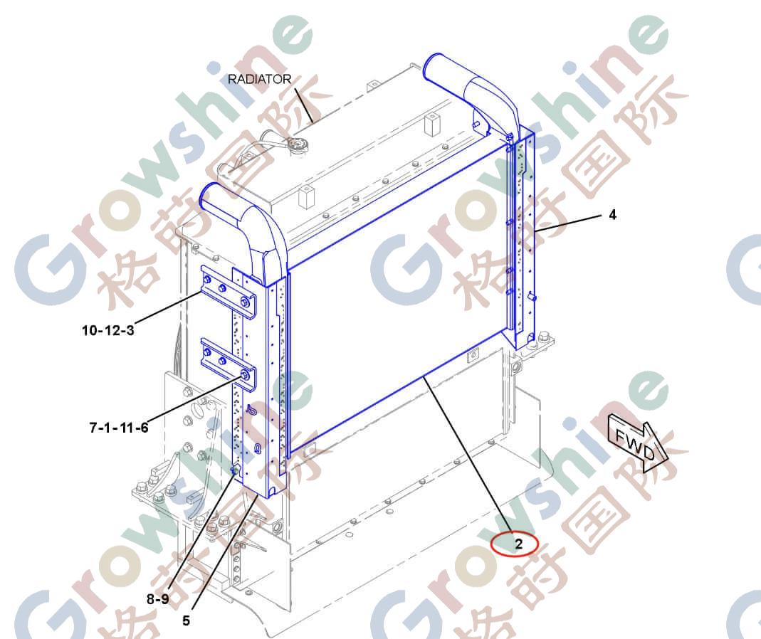 Radiator 231-9394 for Cat CAT 770 ADT
