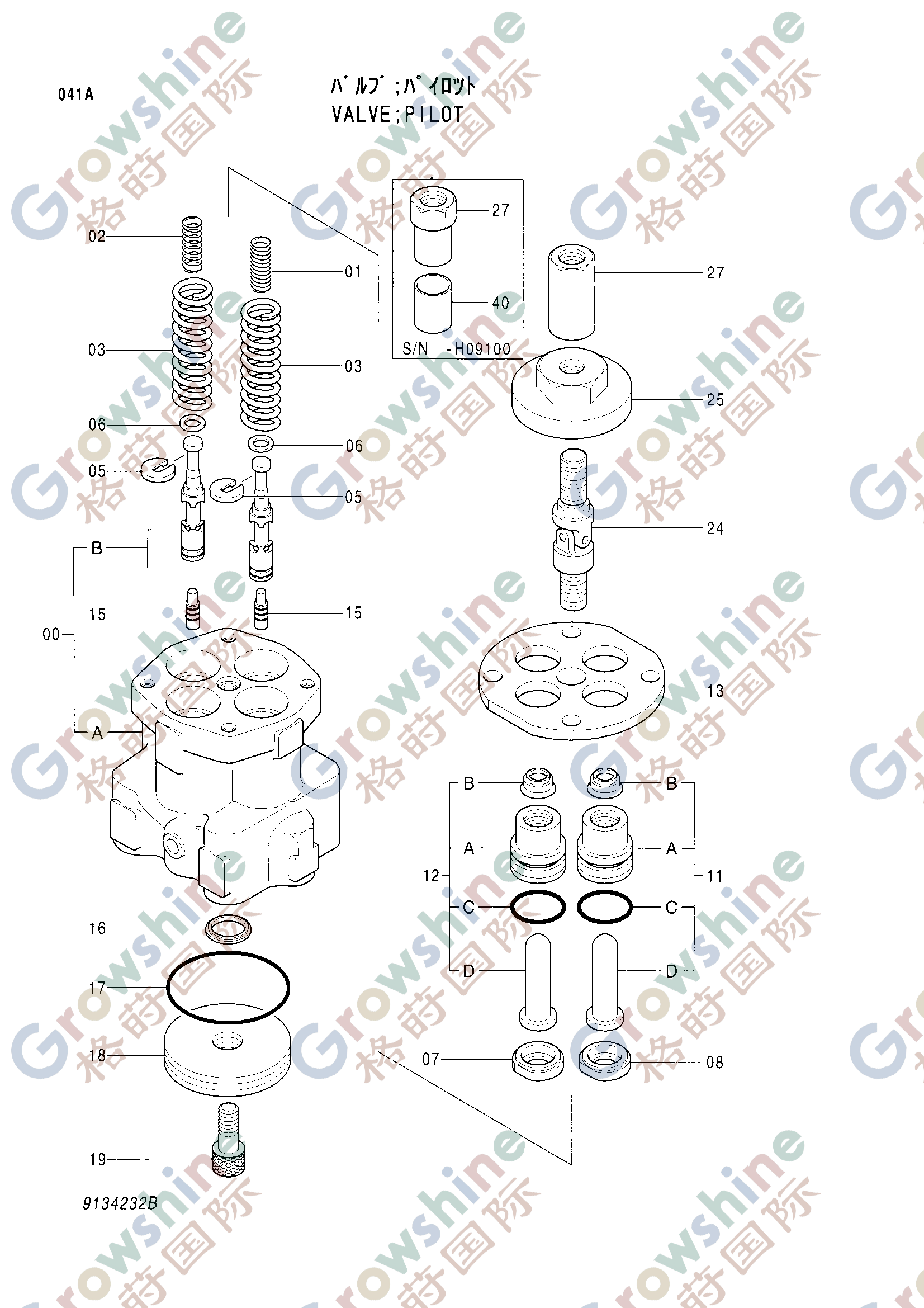 Control Pilot Valve 9134232 9156581 for Hitachi EX200-2 EX200-5 Excavator Joystick Assy 9101511