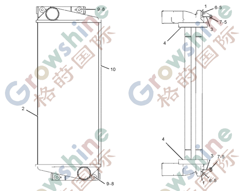 Radiator Core 234-3589 232-5840 CAT 631D