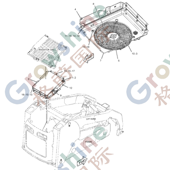 RADIATOR & HYD OIL COOLER Assy 258-3457 for Caterpillar 289C