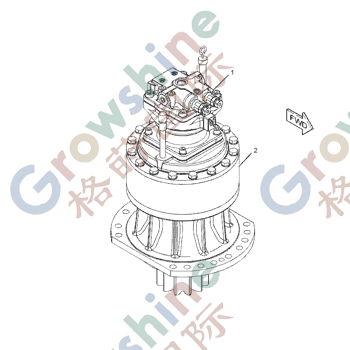 Swing Gearbox/Reducer 296-6146 2966146 for CAT 374D Excavator