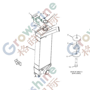 Core Assembly-Aftercooler 209-8364 for Cat D8