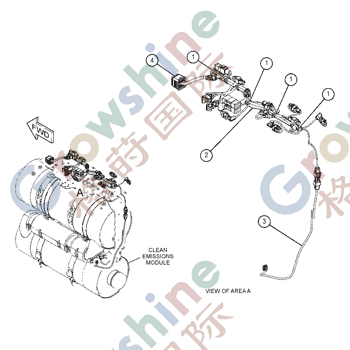 Wiring harness assembly 4672298 for CAT 735C